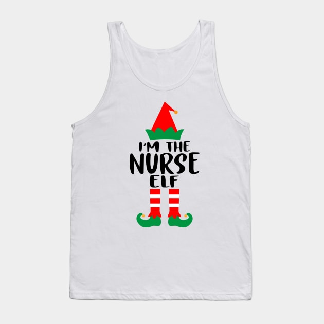 I'm The Nurse Elf Family Matching Group Christmas Costume Outfit Pajama Funny Gift Tank Top by norhan2000